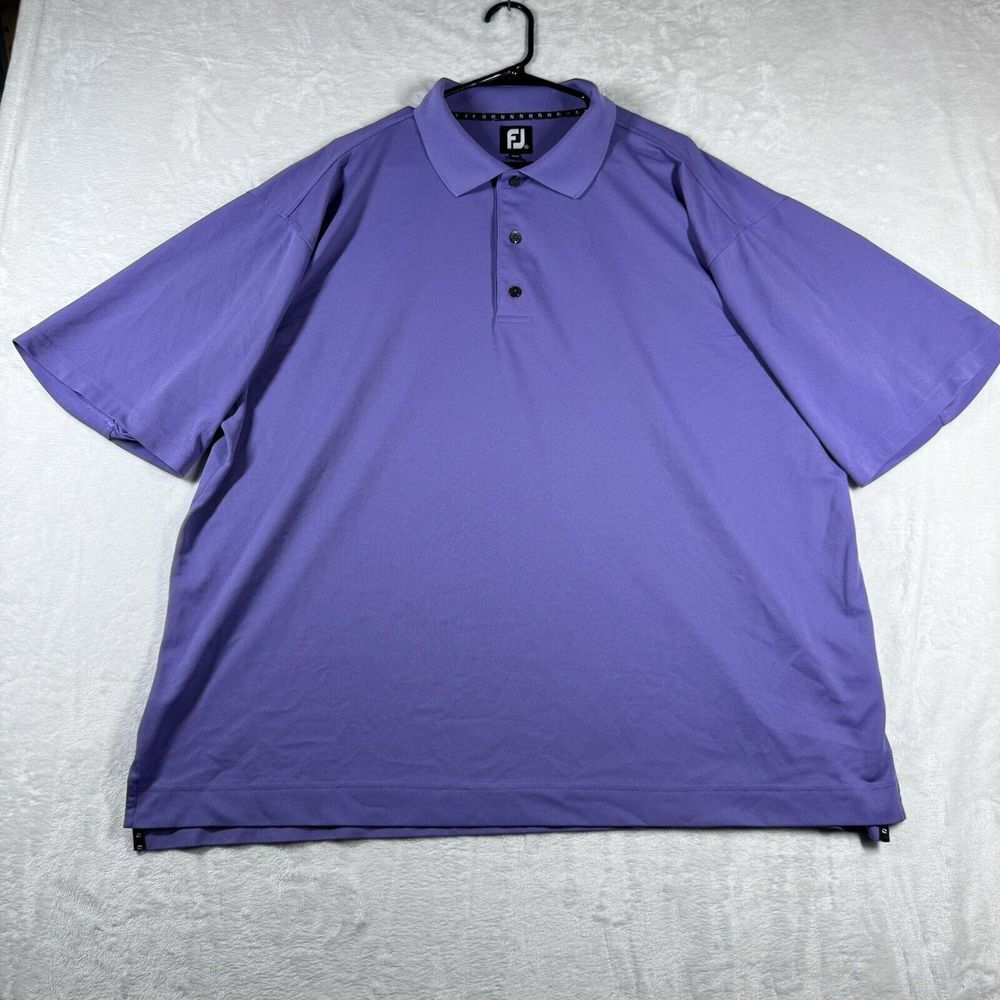 Footjoy FJ Performance Golf Polo Size XXL Purple Performance‎ Moisture Wicking